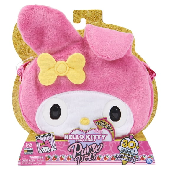 Purse Pets, Sanrio Hello Kitty and Friends, My Melody Interactive Pet Toy and Handbag with over 30 Sounds and Reactions, Kids Toys for Girls