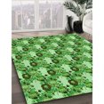 thumbnail image 3 of Ahgly Company Machine Washable Indoor Rectangle Transitional Emerald Green Area Rugs, 5' x 8', 3 of 7