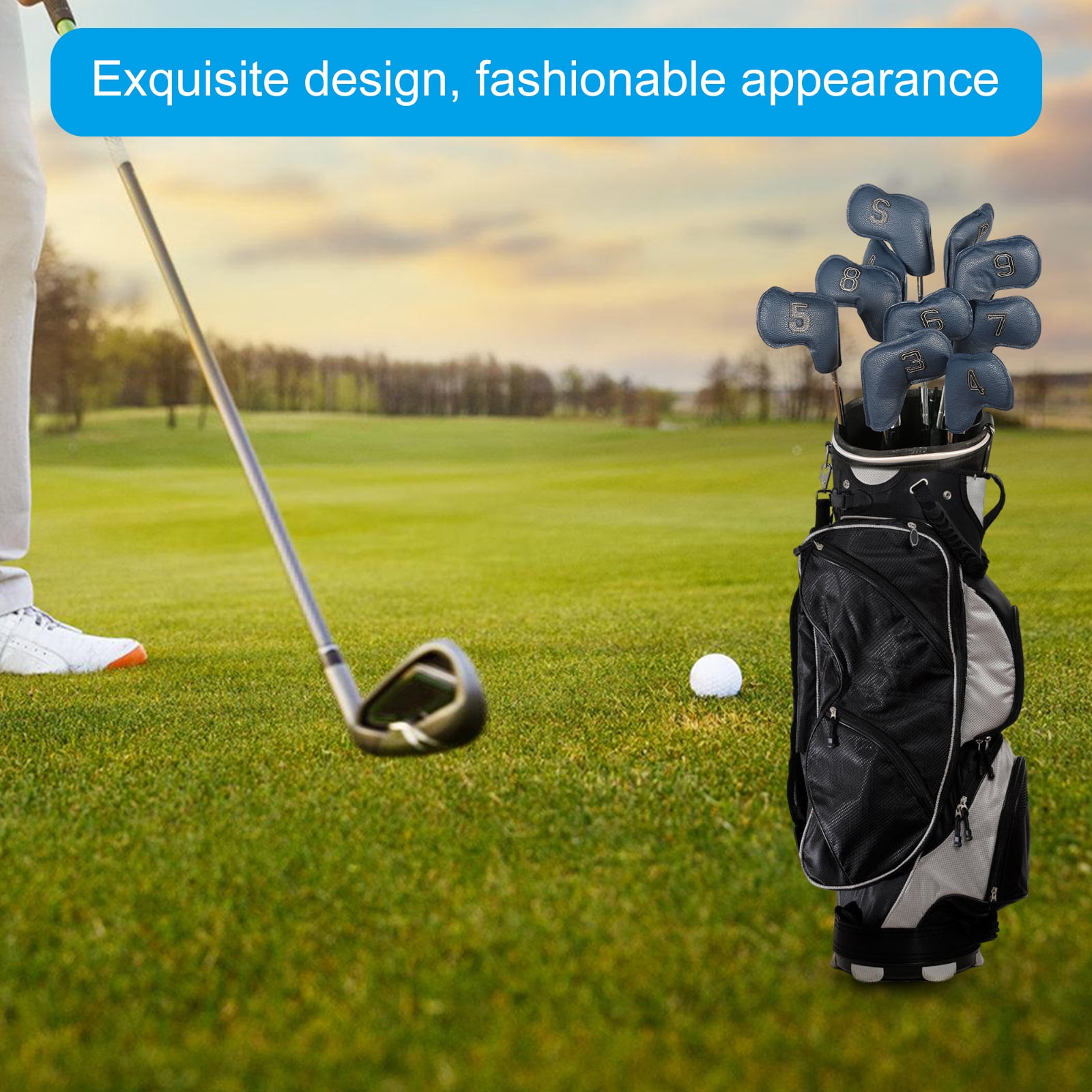 10Pcs Golfs Mallets Putter Headcover Golfs Club Head Covers Men Women Golfs Driver Golfs Club Covers Iron Headcover