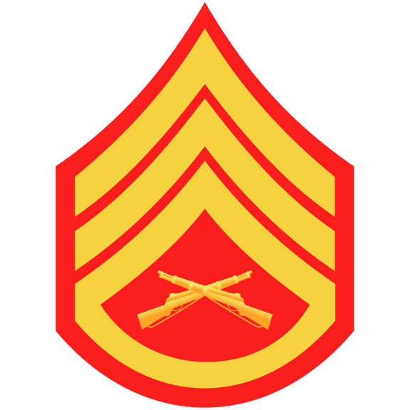 US Marine E-6 Staff Sergeant Emblem Edible Icing Image Cake Cookie or Cupcake topper