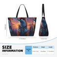thumbnail image 4 of Disketp Starry Sky Meditating Fox Bolsa de Playa de Gran Capacidad, Bolso Impermeable y a Prueba de Arena para Mujer, Ideal para Playa, Piscina y Natación, 4 of 7