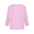 thumbnail image 3 of YOUYEDIAN Girls Shirts 2025 Fall Winter Long Sleeve Tops Crewneck Comfortable Blouses Trendy Clothes Pink 7-8 Years, 3 of 4