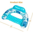 thumbnail image 6 of Sloosh Inflatable Pool Floats Adult, 3 Pack Pool Chairs with Cup Holders, Blow up Floating Pool Floats Chair, Pool Floaties for Adults Swimming Pool Party Summer Water Fun, 6 of 6