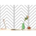thumbnail image 1 of 20.8"x374" Papel Pintado Blanco Y Negro Papel De Contacto Geométrico Peel And Stick Chevron Wallpaper Negro,11 Feliz Sencillez, 1 of 4