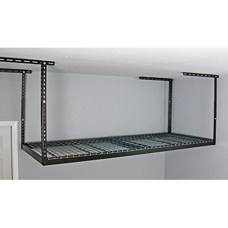 Saferacks 2 4x8 Overhead Garage Storage Racks Heavy Duty 18 33 Ceiling Drop Hammertone Value Combo Includes 8 Piece Accessory Hooks