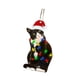 thumbnail image 2 of Adorno navideño decorativo para espejo retrovisor de coche, colgante para puerta Gato con gorro de Papá Noel, 2 of 9