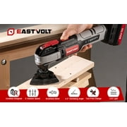 Eastvolt 20V Cordless Oscillating Tool Kit, 6 Variable Speed Oscillating Multi-Tool, Battery Powered Oscillating Multitool for Scraping, Grinding, Sanding, Cutting