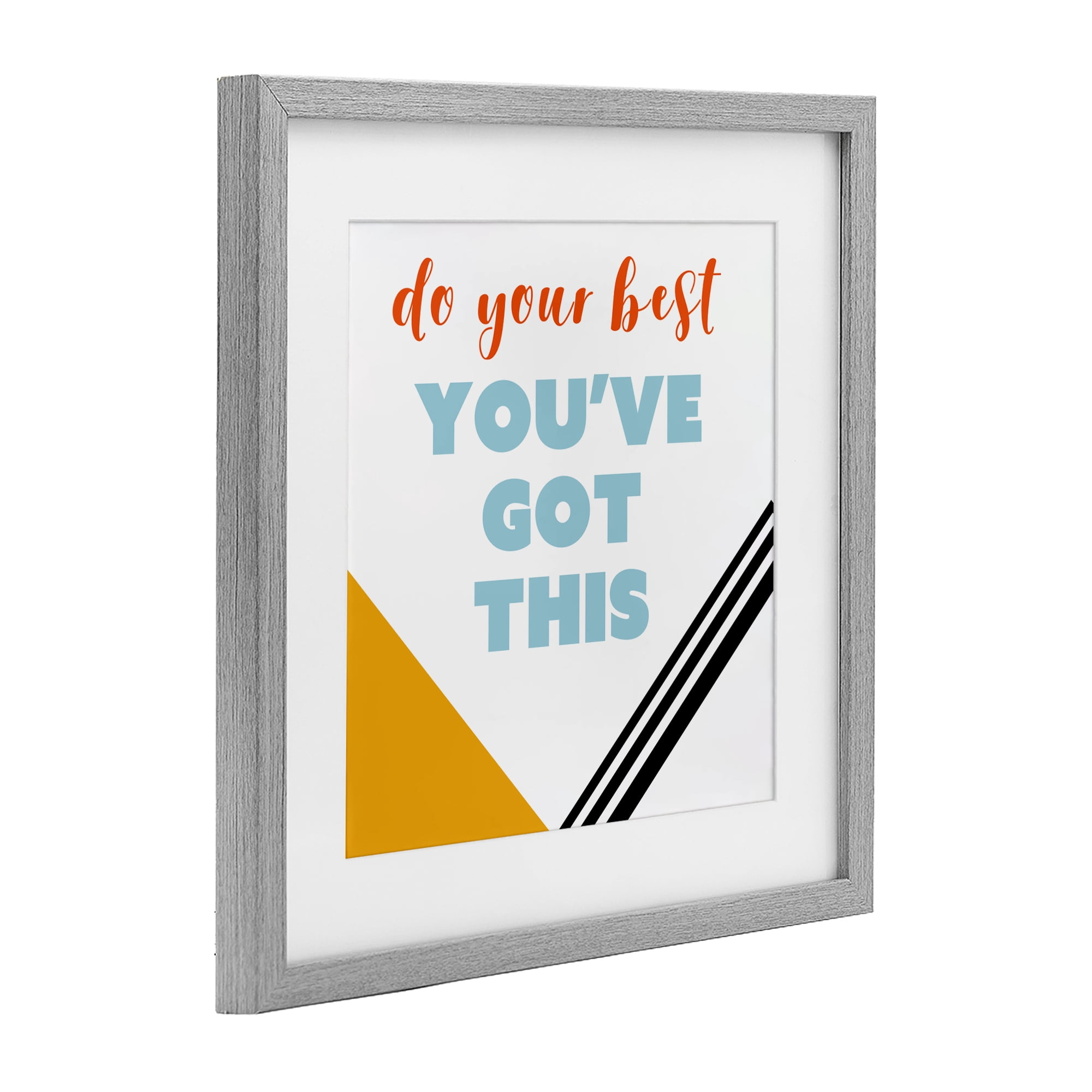 Stupell Industries Do Your Best You've Got This Gray Framed Print Under Glass, design by Anna Quach