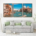 thumbnail image 2 of IDEA4WALL 3 Piece Framed Canvas Wall Art for Living Room, Bedroom Italy City Landscape Canvas Prints for Modern Home Decoration Ready to Hang, 2 of 4