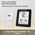 thumbnail image 2 of Medidor Electrónico Digital de Temperatura y Humedad para Interiores y Exteriores con 1 Sensor de Luz de Fondo Inalámbrico de Larga Distancia, 2 of 5