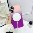 thumbnail image 7 of For iPhone 16 Pro Case, Compatible with Magsafe Gradient Color Design Wireless Charging Slim Fit Anti-Scratch Shockproof Drop Protection Magnetic Phone Case for Apple iPhone 16 Pro, Purple, 7 of 7