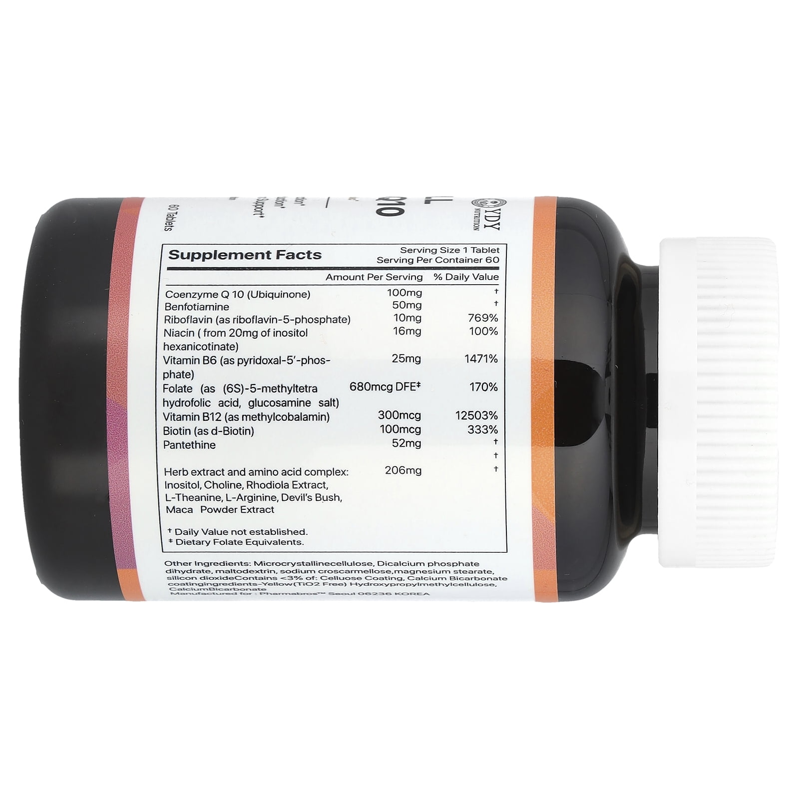 YDY All Active BQ10 With Quatrefolic®, 60 Tablets