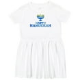 thumbnail image 3 of Inktastic Happy Hanukkah with Menorah Girls Toddler Dress, 3 of 5