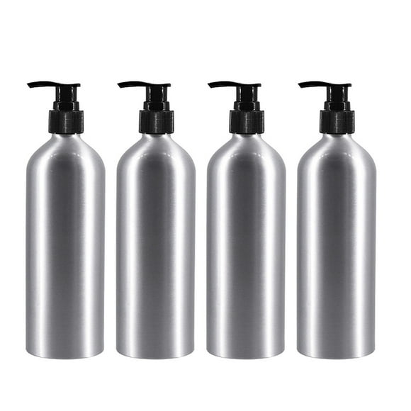 WORGEOUS Botellas de aluminio de ducha de espiral de 4 unids Plaen botellas de loción de prensa con cabeza de bomba