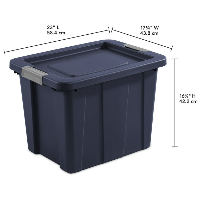 Sterilite Large Latching Tuff1 Storage Bin, 18 Gallon Rugged