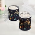 thumbnail image 2 of Yayeee 4 Pack Qtip Holder Bathroom Cotton Swab Canister with Lid Clear Dispenser Set, Astronaut Space, 2 of 6