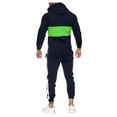 thumbnail image 6 of YanHoo Men's Tracksuits 2 Piece Outfit Colo Block Long Sleeve Full Zipper Sweater Hoodie Suit Set Sports Casual Jogging Suits, 6 of 9