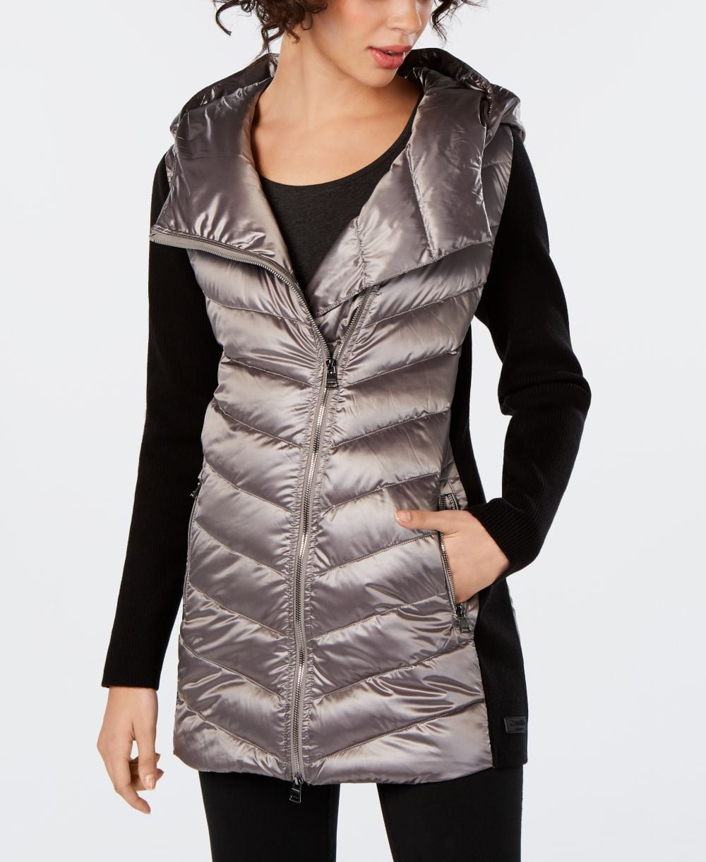 Calvin Klein Womens Performance Asymmetrical Puffer Jacket