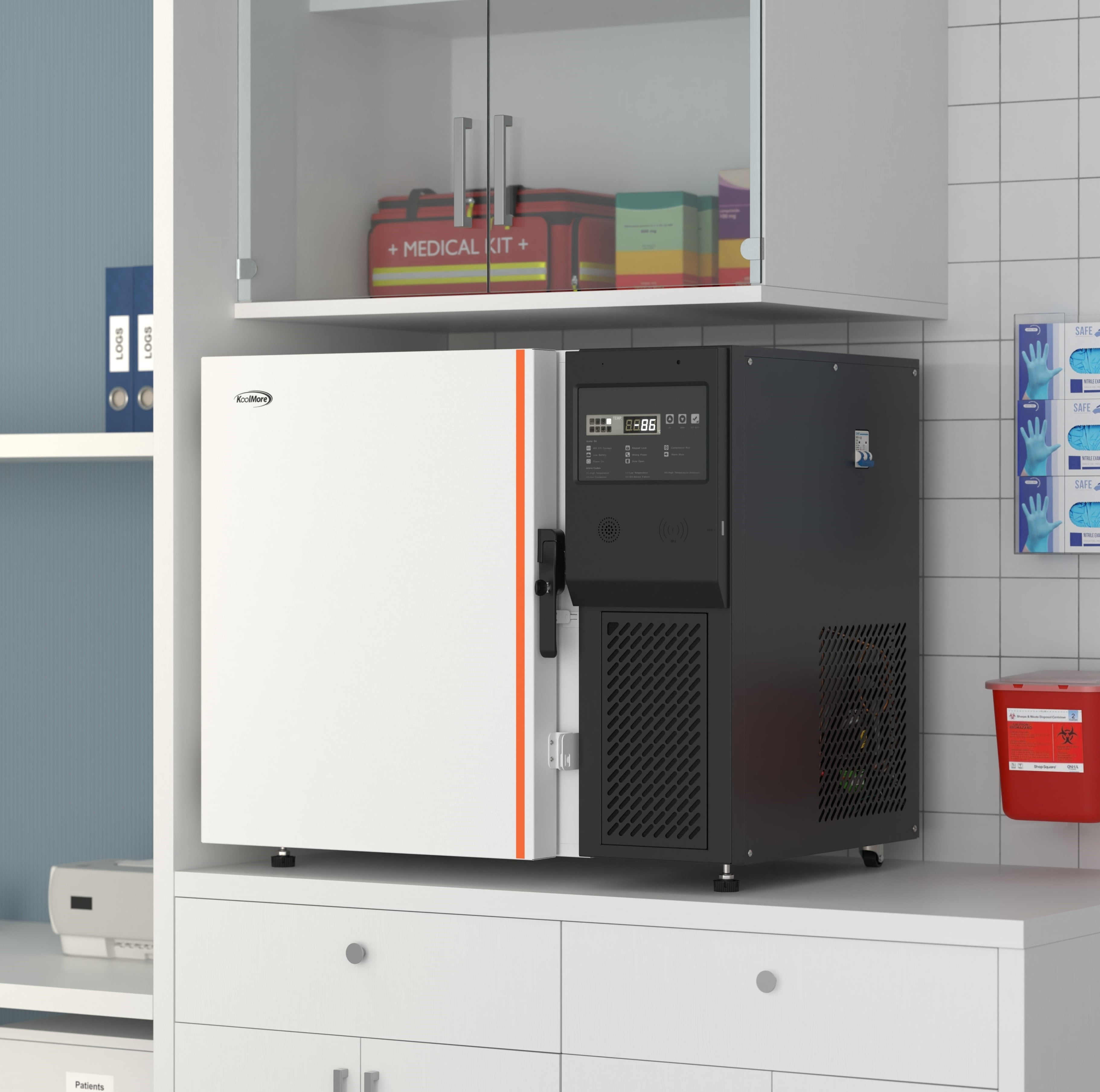 -86 C Undercounter Ultra Low Temp Medical Freezer with Multi Level Emergency Alarms, 4 cu. ft.