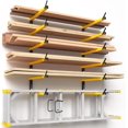 thumbnail image 1 of Lumber Storage Rack Folding Wood Storage Racks WallMounted Metal Racks for Storage with Level Heavy Duty Garage Wood Organizer for Woodworking Shop Indoor & Outdoor Use pairs Yellow, 1 of 8