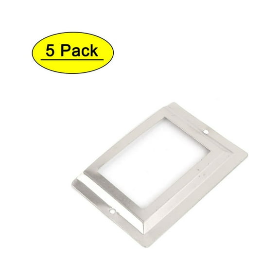 Office Library File Drawer Tag Metal Label Card Holder Silver Tone 5Pcs