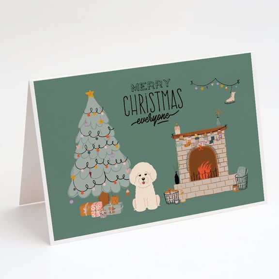 Bichon Frise Christmas Everyone Greeting Cards and Envelopes Pack of 8