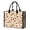 Rooster and Egg Cream Pattern, variant on Rooster and Chicken Blue Pattern Beach Tote Bag, Shopping Carry Tote with Inner Pocket & Removable Bottom, Padded Handles Gifts for Beach Travel Picnic