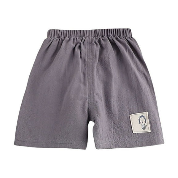 HXWCHs Girls Thermal Pants Summer Elastic Waist Casual Play Shorts for toddlers Comfortable Breathable Kids Beach Daily Wear 12-18 Months Grey