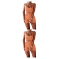 thumbnail image 1 of Wosthever 2 unids/set Jogging ejercicio Fitness mujer chaleco pantalones cortos transpirables Crop Tops pantalones Kit ropa deportiva femenina Type4 NO4, 1 of 6