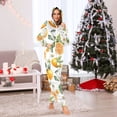 thumbnail image 7 of FORMRS Onesies Pajama for Adults Unisex Hoodie Winter Jumpsuit One Piece Sleepwear, Sizes S-2XL, Orange Watercolor Bees, 7 of 7