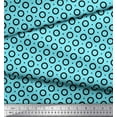 thumbnail image 2 of Soimoi Blue Cotton Duck Fabric Dots & Circle Geometric Decor Fabric Printed Yard 42 Inch Wide, 2 of 3