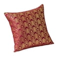 thumbnail image 2 of Funda de cojín de sofá de terciopelo con estampado dorado, ligera, lujosa y sencilla, 18 x 18 pulgadas Rojo oscuro, 2 of 8