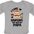 thumbnail image 4 of Inktastic Monkey I Love Hanging out with My Papa Boys or Girls Long Sleeve Baby Bodysuit, 4 of 5