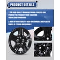 thumbnail image 4 of 4Pcs 17 inch Steel Hubcaps for Toyota Rav4 2013 2014 2015 2016 2017 2018,Snap-on Installation with Retention Rings,Black Lacquer, 4 of 7