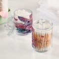thumbnail image 5 of Rabbit with Roses Watercolor Splash Valentine Translucent Plastic Cans Storage Canisters with Lid Set of 2, 5 of 7