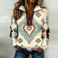 thumbnail image 1 of TaTaai Women St Patrick's Day Color Block Half Zip Long Sleeve Collared Casual Printed Hoodie Jacket Ladies Spring Daily Commute Street Wear Soft Comfortable Machine Washable Top Gift, 1 of 8
