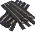 thumbnail image 1 of 3# Cremallera Para Jeans Cremallera De Metal De Latón Antiguo De 5 Pulgadas Cremalleras Con Dientes En Y Con Extremo Cerrado 6 Piezas 12,7 Cm (Negro-Latón) Leekayer, 1 of 1