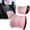 129#Pink, variant on Ergonomic Car Lumbar Support and Neck Pillow Set, Adjustable Headrest with Memory Foam for Back Pain Relief, Breathable Washable Travel Pillow for Driving Office Couch Use
