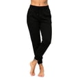 thumbnail image 2 of Maean Womens Pants Elastic Waist Drawstring Cropped Joggers with Pockets Loose Casual Running Pant, 2 of 7