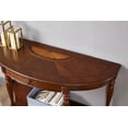 thumbnail image 3 of GEXPUSM 47"Console Table with Drawer Storage, Solid Wood Semicircular Decorative Side Table,Walnut, 3 of 9