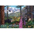 thumbnail image 4 of Rocky Mountain National Park, Colorado, Wildlife Utopia (Cotton Canvas Apron, Kitchen Cooking, Baking, Grilling, Unisex with Pockets), 4 of 5