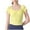 Yellow, variant on Womens Tops, Women's Sexy Twist Front Deep V Neck T Shirts Double Lined Short Sleeve Trendy Slim Fit Tee Going Out Crop Top Y2K Gray M
