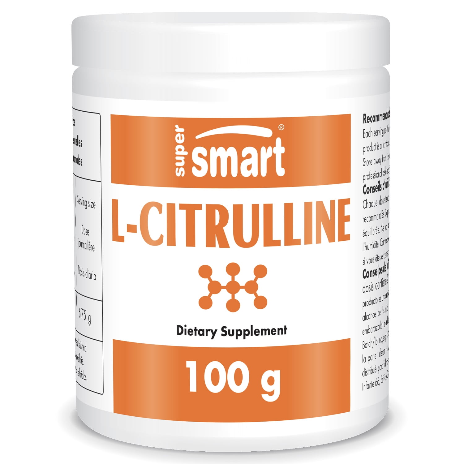 Supersmart LCitrulline Powder Pre Workout Supplement Muscles