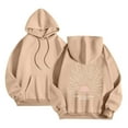 thumbnail image 4 of Women Sweatshirts Sunset Hoodie for Women | Beach Cozy Oversized Sweatshirt for Coastal and Surf Style Khaki L, 4 of 6