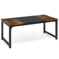 thumbnail image 3 of Yardi Yarda Simple Conference Table, Rectangular Meeting Table Computer Desk, Rustic Brown, 3 of 5