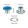 thumbnail image 2 of Unique Bargains 100PCS Grommets Eyelets 1/5 Inch (5mm) ID Hole Metal Self Backing Eyelet with Washers for Leather Blue, 2 of 7
