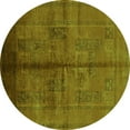 thumbnail image 1 of Ahgly Company Indoor Round Oriental Green Industrial Area Rugs, 3' Round, 1 of 4