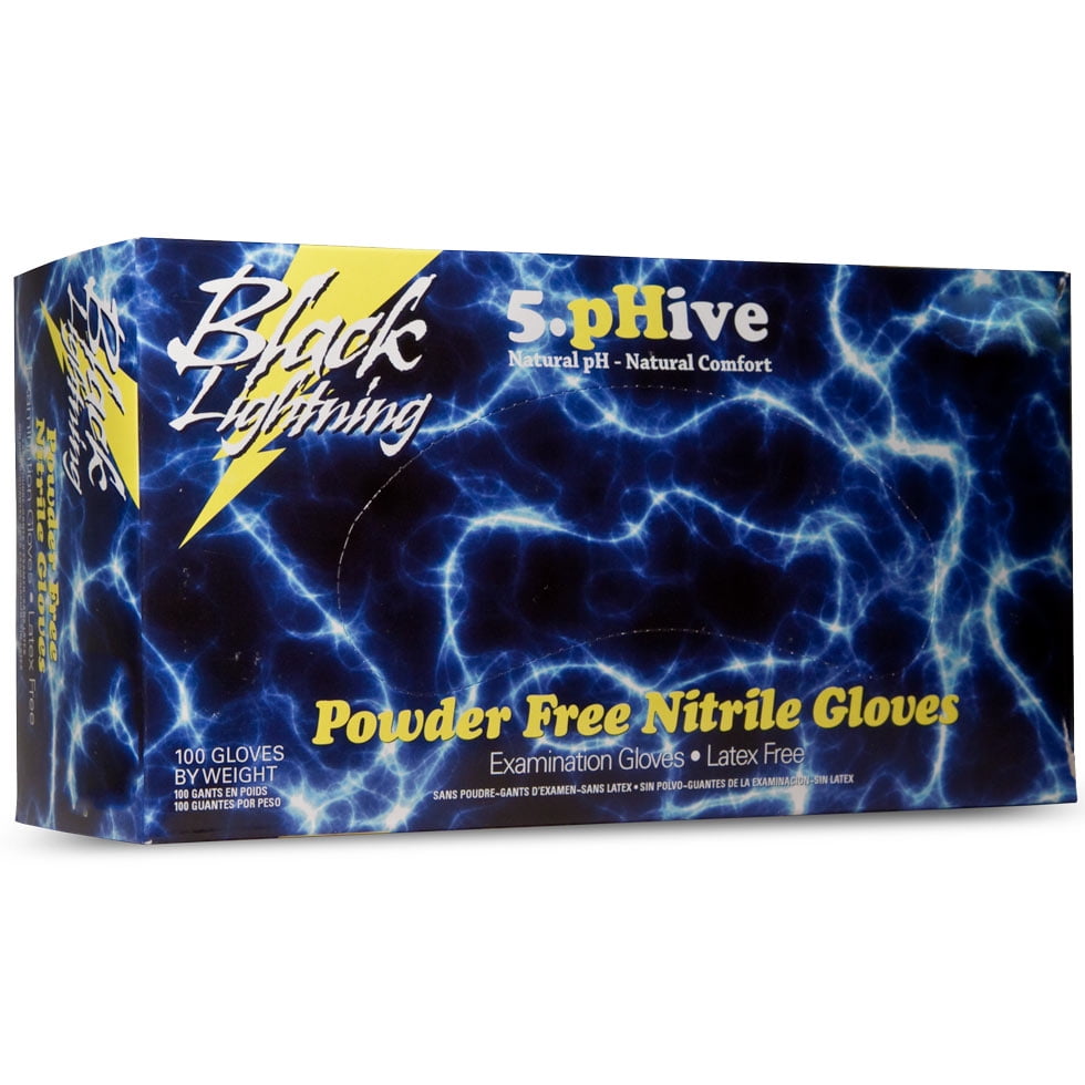 XXL powder free latex nitrile Black Lightning Gloves 100 Pack M L XL