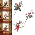 thumbnail image 1 of sdhkgrrt à Moins de 5$ 3 Pcs Décorations de Noël, Branches de Baies Rouges de Noël, Branches de Pin Artificielles, Décoration de Table Festive, Découpes d'Arbres de Noël, Arrangements Floraux de Vacances, 1 of 9