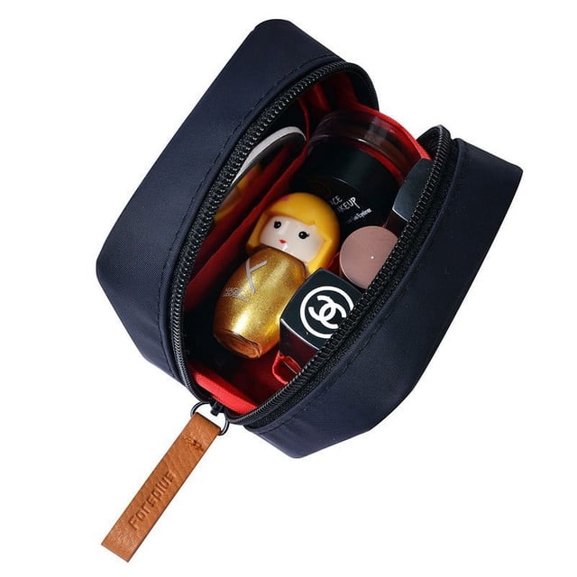 Mini bolso cosmético pequeño portátil multiusos para llevar en la mano, bolsa de almacenamiento de tampones con sobre rojo